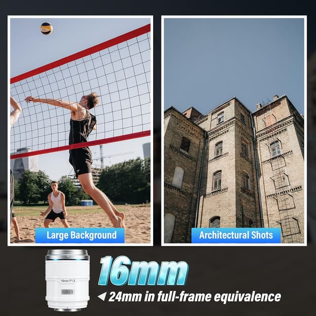 Detalle 2 de SIRUI Sniper 16mm F1.2 autofocus lens