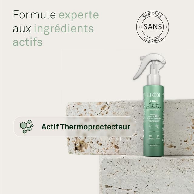 Detalle de LUXEOL Spray Thermoprotecteur 230°C anti-frisottis jusqu’à 48 h – 150 ml