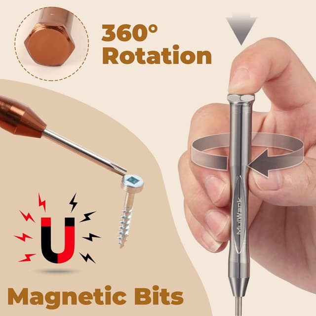 Detalle de MULWARK 8pc Mini Screwdriver Set (Magnetic Torx Precision Kit) for Electronics, Watches & Eyeglasses
