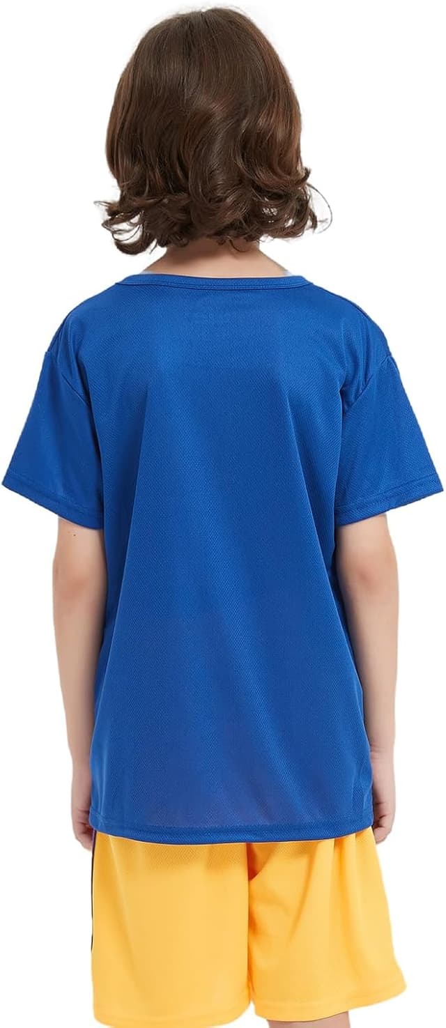 Detalle de 6-Pack Boys Youth Mesh Athletic Quick-Dry T-Shirts (Age 4-18) — Moisture-Wicking Short Sleeve Tees