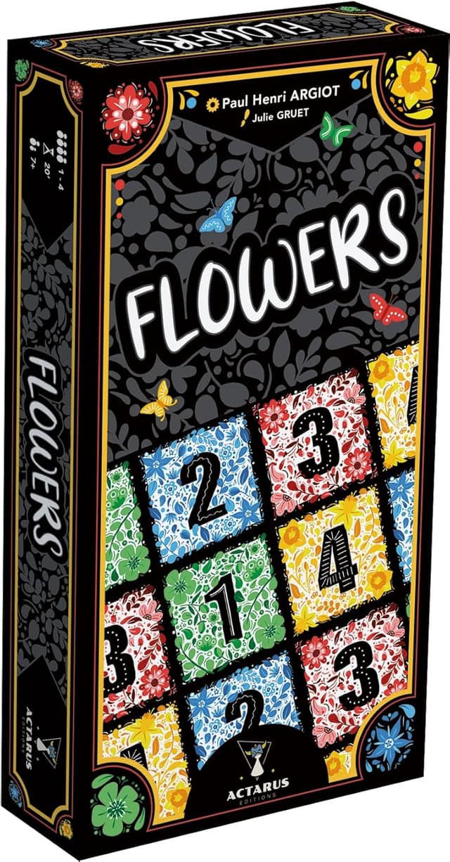Detalle de Asmodee Actarus Editions Flowers – Gioco di carte per famiglie (versione francese), 1–4 giocatori