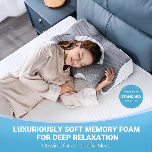 Thumbnail 7 de Elviros Almohada Cervical Viscoelástica 💤 Soporte Cuello Ergonómico