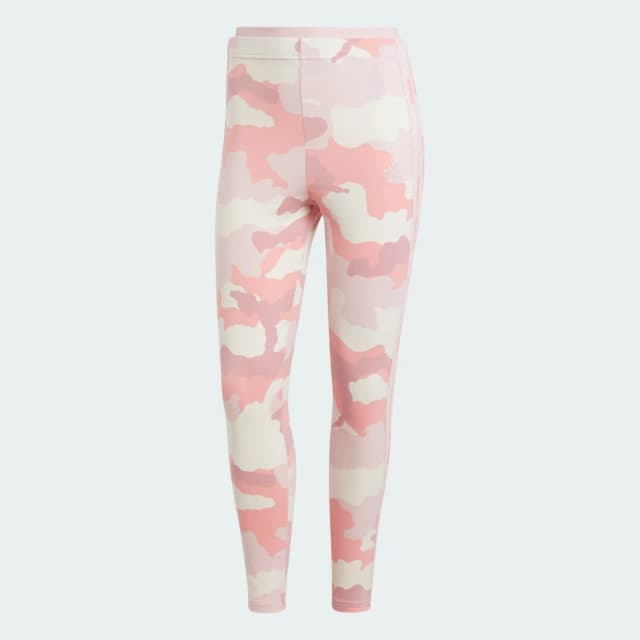 Detalle 2 de adidas Mallas 7/8 Essentials Camo Print con 3 bandas en rosa