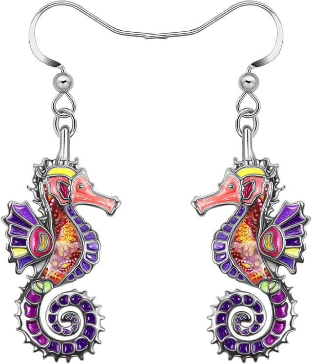 Detalle de YAYAKO boucles d’oreilles requin émail 23 mm