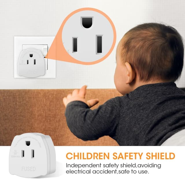 Thumbnail 4 de AIEVE US to UK Plug Adapter 2-Pack