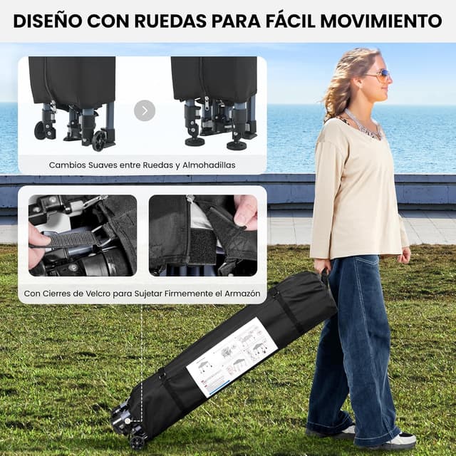 Thumbnail 3 de Yaheetech carpa pop up 3x3m con ruedas