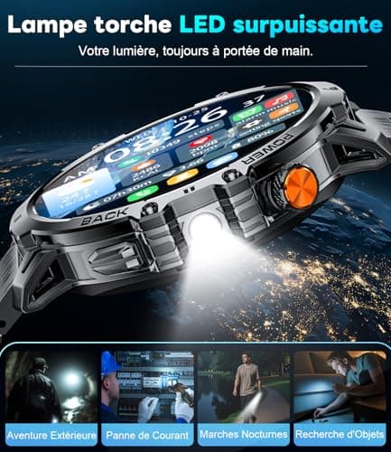 Detalle de BENYAR SMART-Reloj Hombre con Batería 1000 mAh ⌚️ IP68 Impermeable