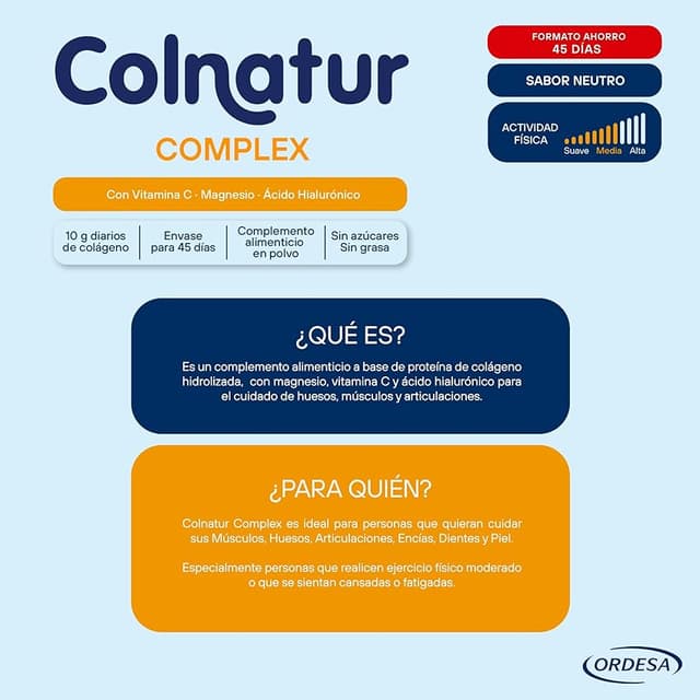 Detalle 2 de Colnatur Complex Neutro 495 g — colágeno con magnesio y vitamina C 💊