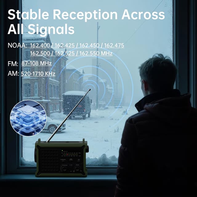 Thumbnail 2 de Emergency Hand Crank Radio 12000mAh