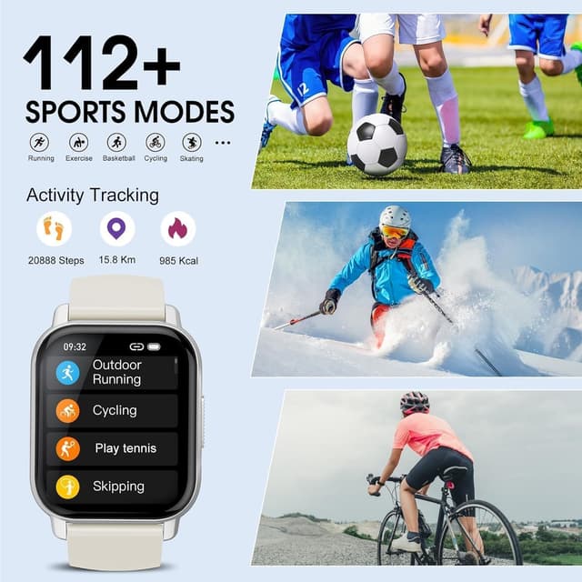 Detalle de WeurGhy Y6 Smart Watch for Men & Women with Answer Dial Calling, 1.91" Bluetooth 5.4