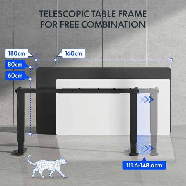 Thumbnail 5 de FLEXISPOT Höhenverstellbares Tischgestell 60–125 cm