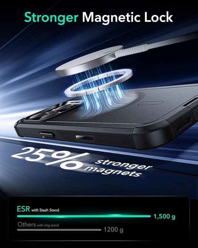 Thumbnail 6 de ESR for iPhone 16 Pro Case (Cyber Series) with MagSafe Compatibility and Camera Control Button, Black