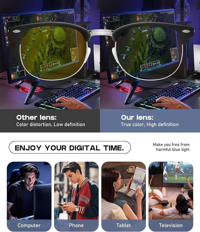 Thumbnail 6 de Perfectmiaoxuan Blue light glasses 2 pack