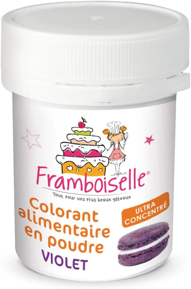 Detalle de Colorant alimentaire en poudre violet Framboiselle (5 g) pour préparations gourmandes