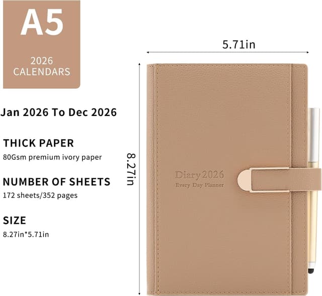Detalle 1 de Akademischer Terminkalender 2026 A5
