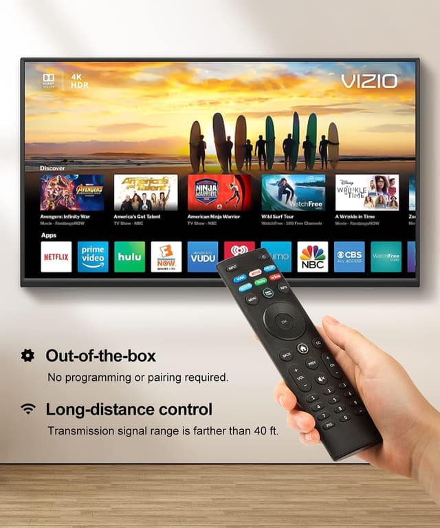 Detalle 2 de Vizio Smart TV Remote Replacement for D‑Series
