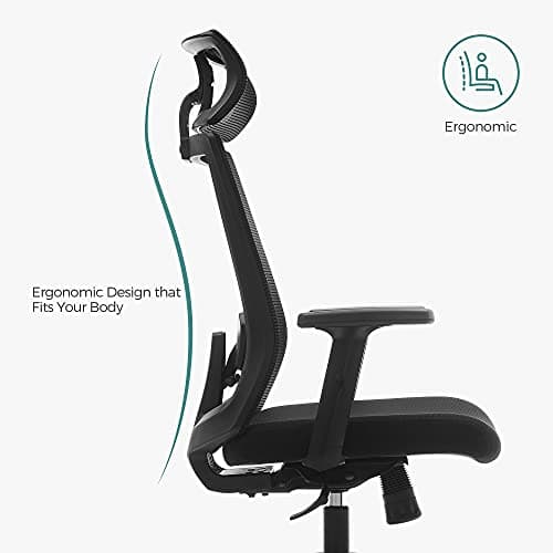 Thumbnail 6 de SONGMICS Silla de Oficina de Malla 🪑 con Apoyabrazos Ajustables