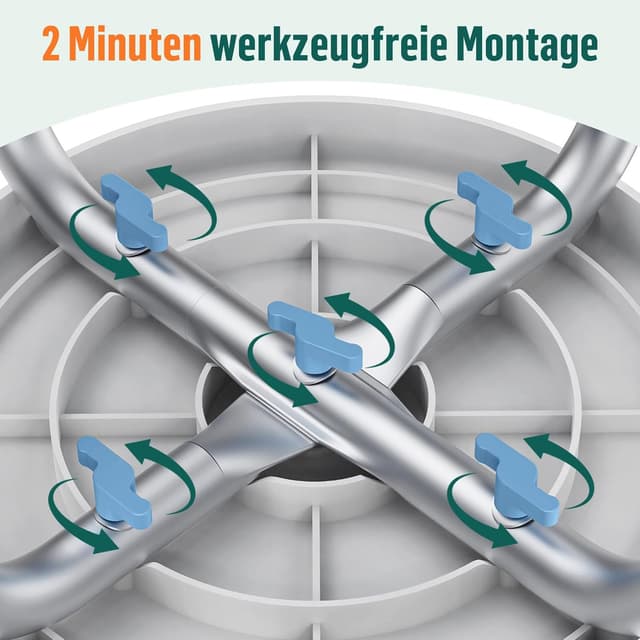 Thumbnail 6 de Luckfaith LC01 360° drehbarer, höhenverstellbarer Duschstuhl aus Aluminium (rutschfester Duschhocker)