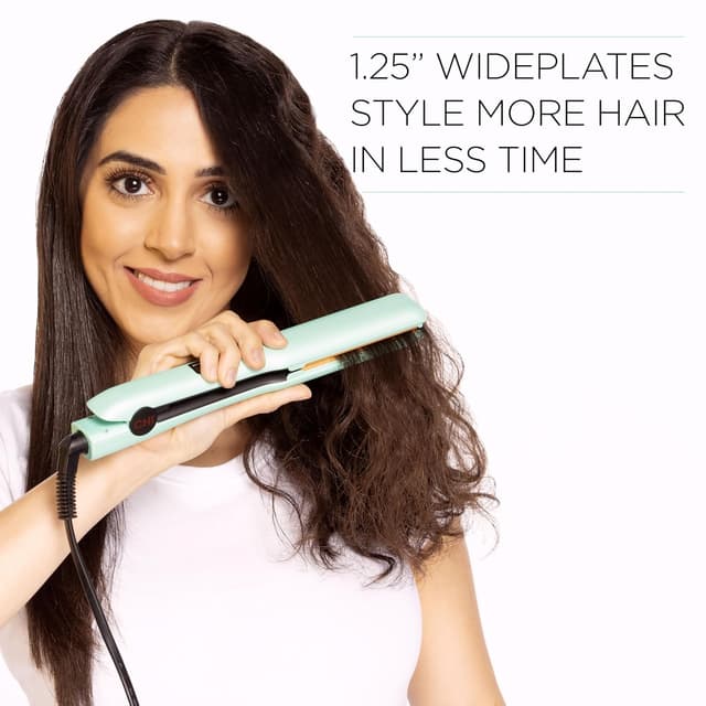 Detalle 2 de CHI Original Flat Iron Hair Straightener (1.25" Ceramic Floating Plates) — Mint Mojito