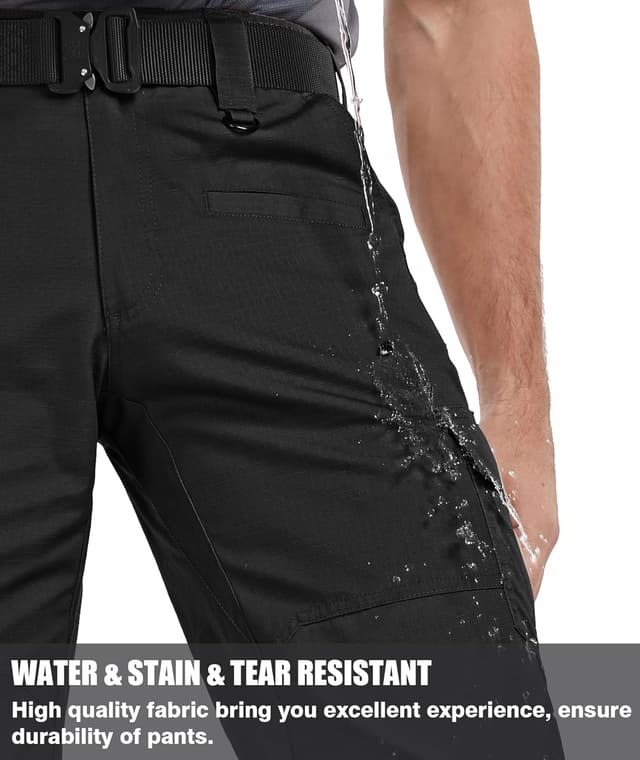 Detalle de Zoofly Men’s Cargo Pants Ripstop Water-Resistant Hiking & Work Pants (Not Belt)
