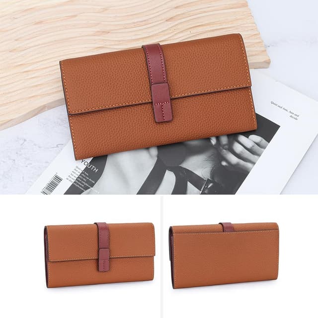 Detalle de ArtsEye Genuine Leather Large Capacity Ladies Wallet & Clutch Phone Holder