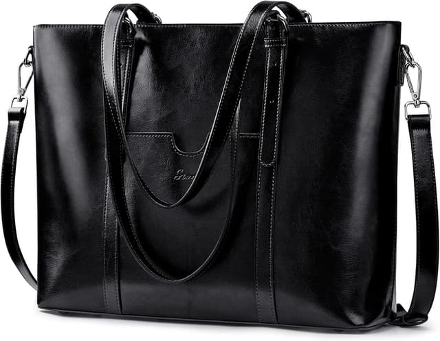 Thumbnail 6 de S-ZONE Borsa a tracolla da donna in pelle per laptop fino a 15,6 pollici con tracolla