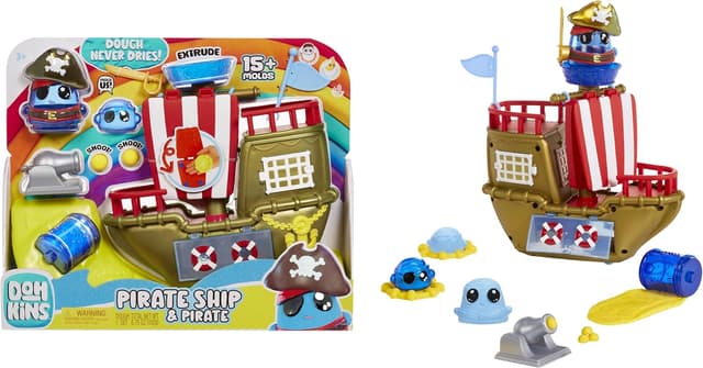 Imagen de DohKins Pirate Ship Playset dough that never dries en OfertitasTOP