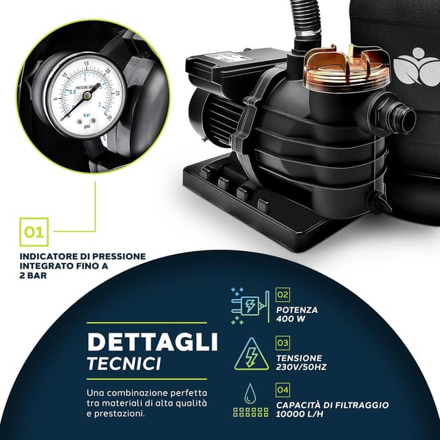 Thumbnail 3 de Tillvex Pompa Filtro Piscina 10 m³/h