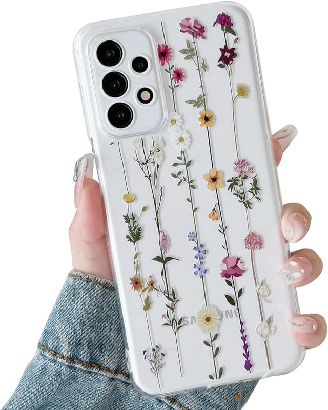 Thumbnail 6 de ZTOFERA Blumen Hülle für Samsung Galaxy A52 4G/5G und A52s 5G – weiche Silikon-Schutzhülle mit Kletterblumen Muster, Rosa