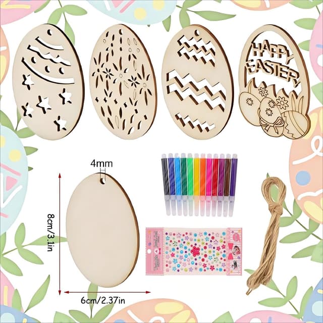 Thumbnail 1 de Easter Wooden Egg Crafts DIY kit