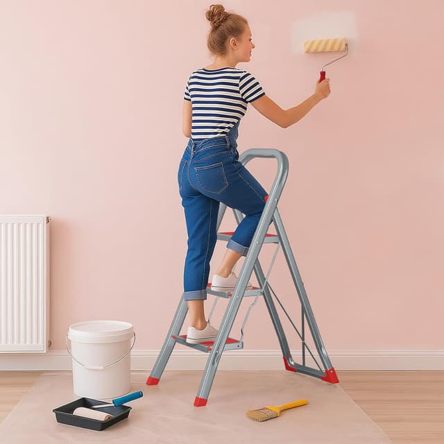 Thumbnail 6 de AMHANCIBLE EBSL03RD 3‑Stufen Trittleiter bis 150 kg 🪜