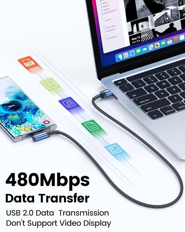 Thumbnail 5 de toocki USB-C-Kabel 3M 3A USB-A auf USB-C