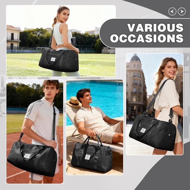 Thumbnail 6 de WEPLAN Sport-Duffelbag mit Schuhfach & Nassfach – Reisetasche/Handgepäck für Training und Wochenendtrip