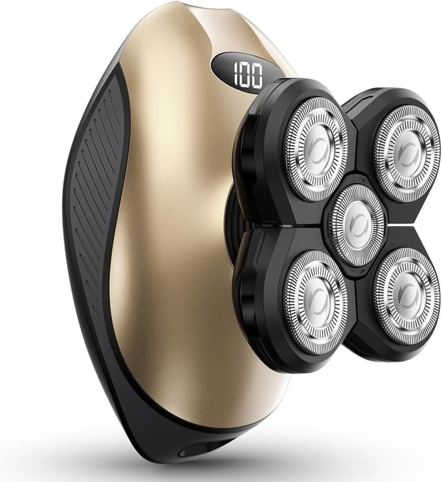 Detalle de Electric Razors for Women 5-in-1 Rechargeable Body Shaver (Gold) with IPX7 Wet/Dry Design