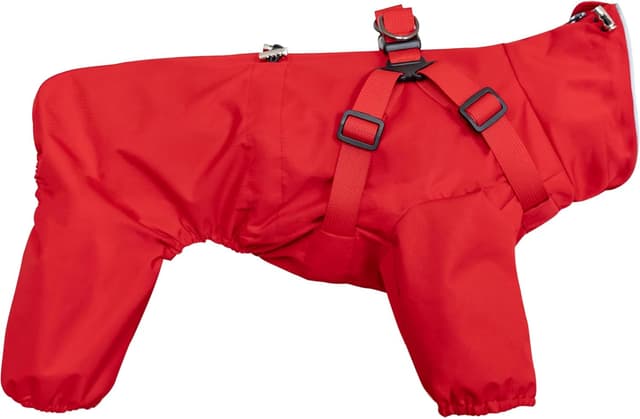 Thumbnail 6 de Mile High Life Waterproof Dog Raincoat (Red, X-Small) with Harness – Full Coverage Rain Jacket for Small Dogs