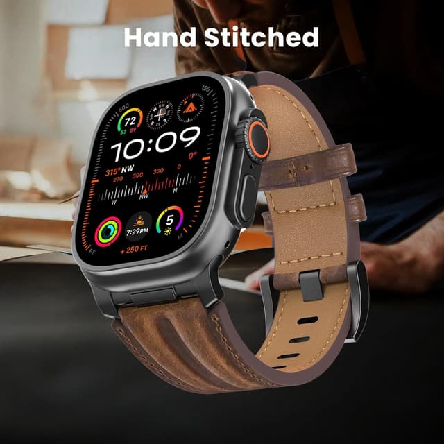 Detalle de Bouixel Leather Strap for Apple Watch 49mm