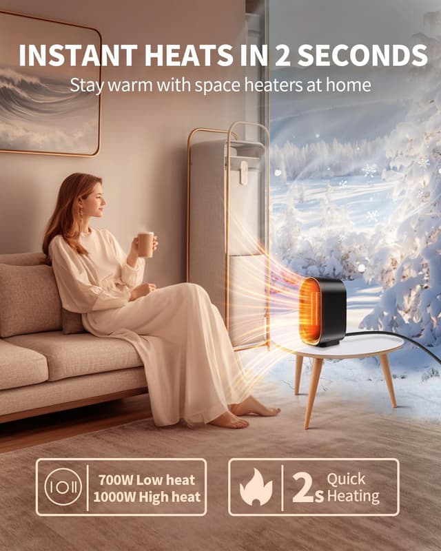 Thumbnail 2 de BZGG 1000W Electric Heater