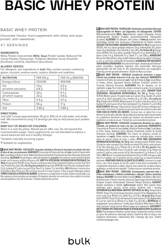 Thumbnail 5 de Bulk Basic Proteína de Suero 2,5 kg — Vainilla 🍽️