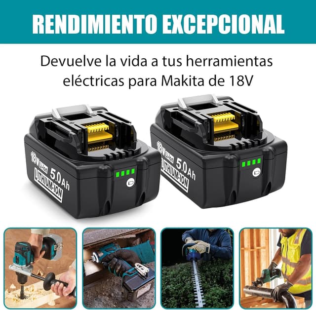 Detalle 2 de MoeuGreenBattX 18V 5Ah Batería para Makita
