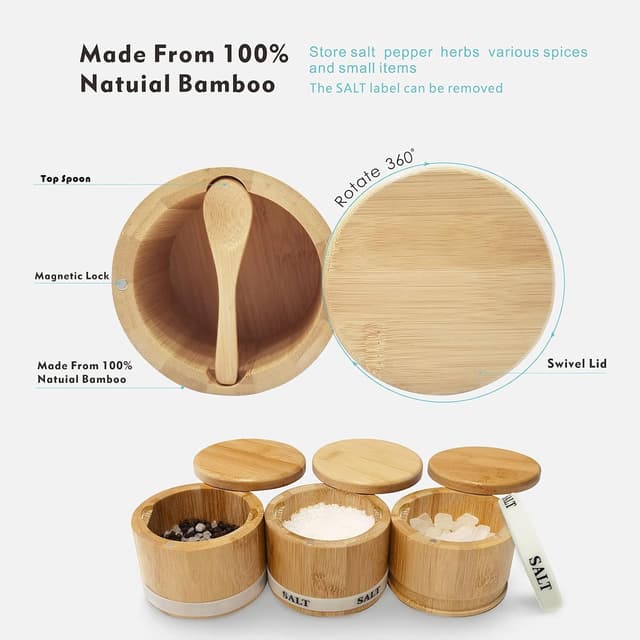 Thumbnail 4 de ThougrLyh Bamboo Salt Box