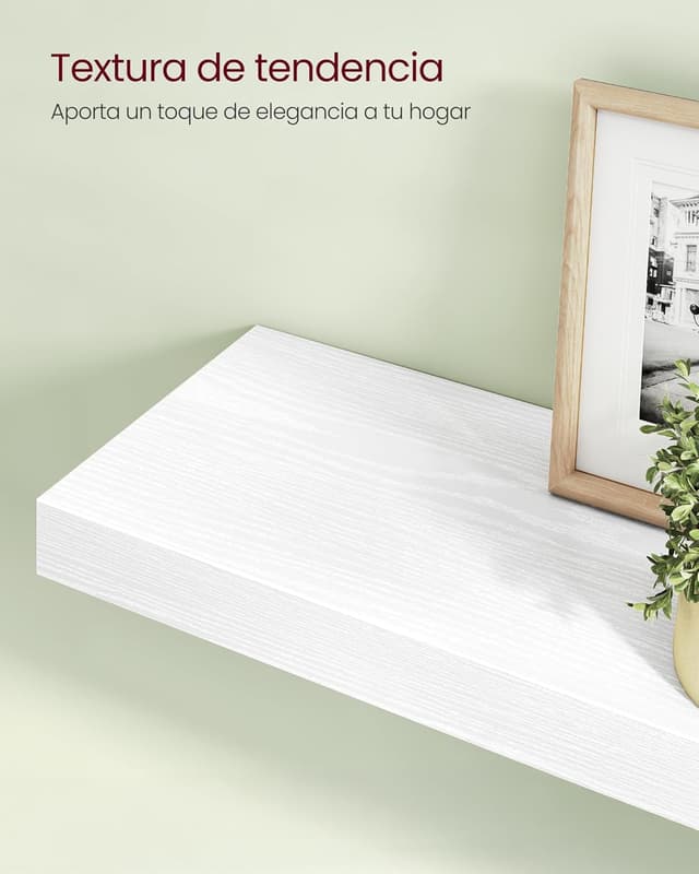 Thumbnail 6 de VASAGLE LWS026WE01 estante flotante 20x60 cm