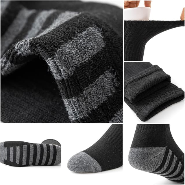 Detalle 2 de JOYNÉE 8-Pair Men's Crew Cushion Socks