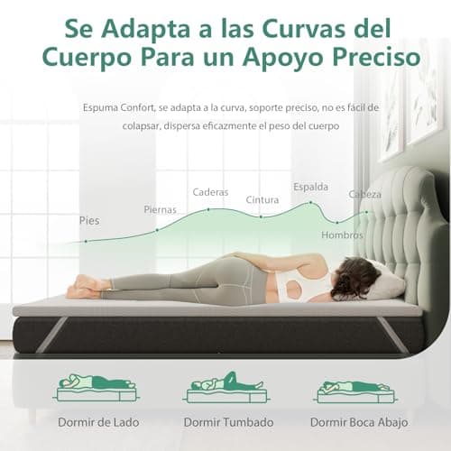 Thumbnail 3 de Novilla Sobrecolchón 135x190cm, 5cm, Transpirable, Lavable