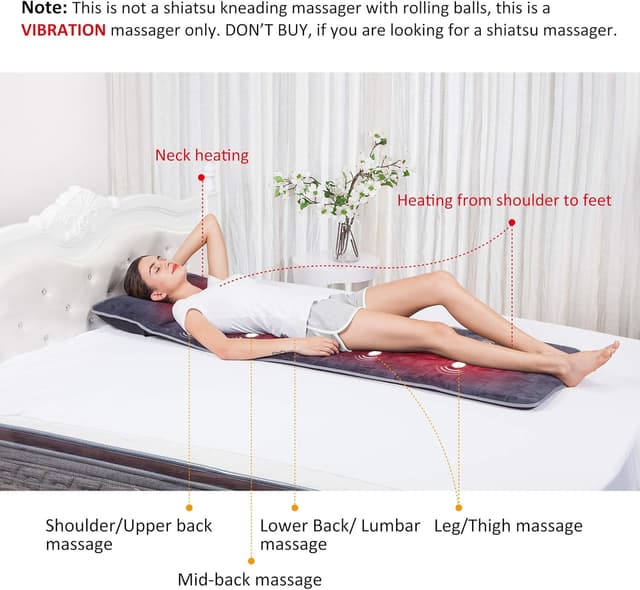 Detalle 2 de Snailax Tappetino massaggiante in memory foam con calore ♨