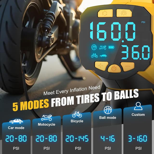 Thumbnail 4 de DIYtoolifz Cordless Tire Inflator 160PSI