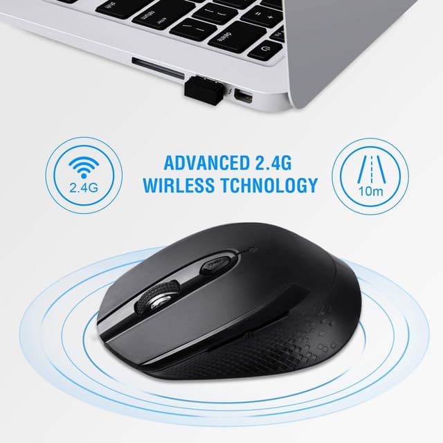 Detalle 2 de cimetech 2.4G Wireless Mouse – ergonomic, silent optical mouse with 6 buttons