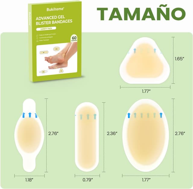 Detalle 2 de Bukihome Almohadillas para ampollas 24 piezas