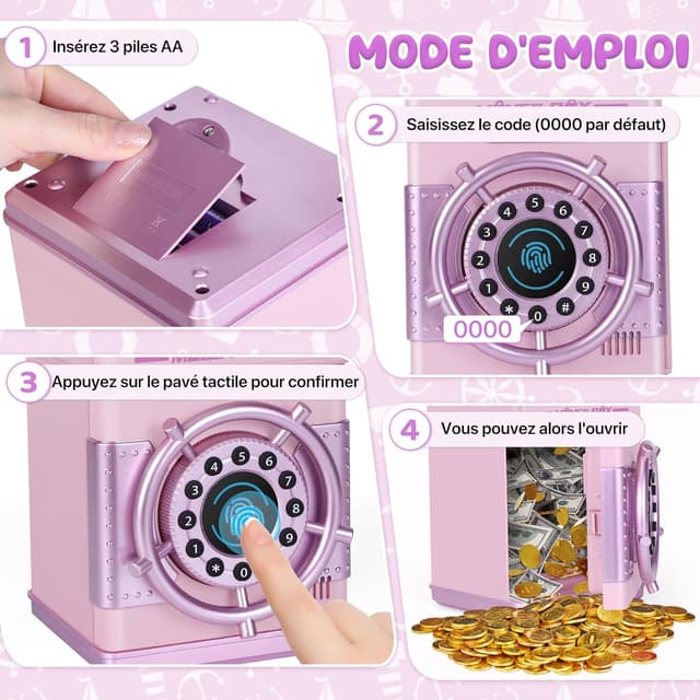 Detalle 1 de Yellcetoy Tirelire électronique 4 chiffres