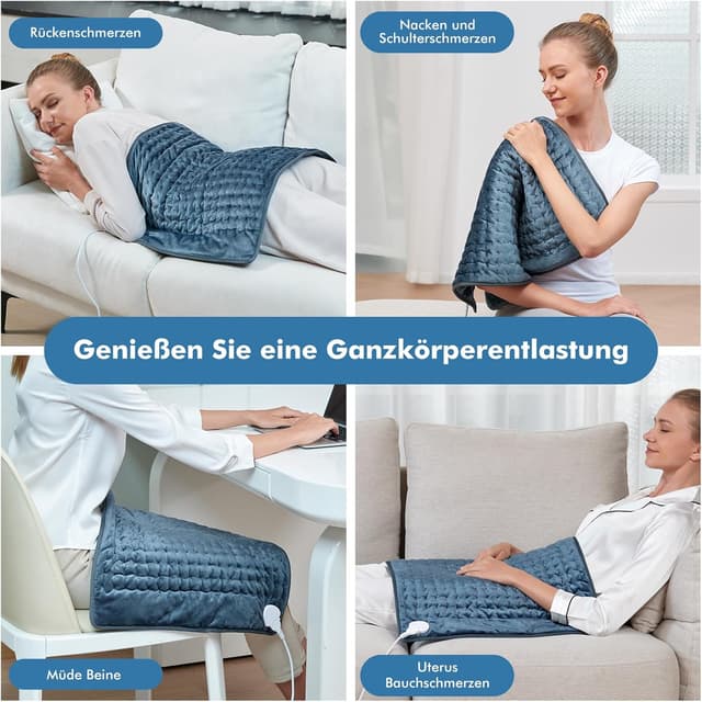 Detalle 2 de Mowend elektrisches Heizkissen (50 x 60 cm) mit Abschaltautomatik und 6 Heizstufen