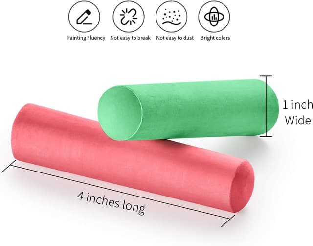 Detalle 2 de FELIZROCA 60-piece giant pavement chalk set for children (10 jumbo chalk colours)